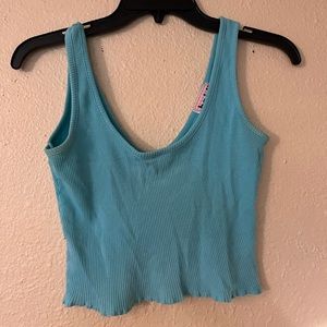 Vintage blue crop top